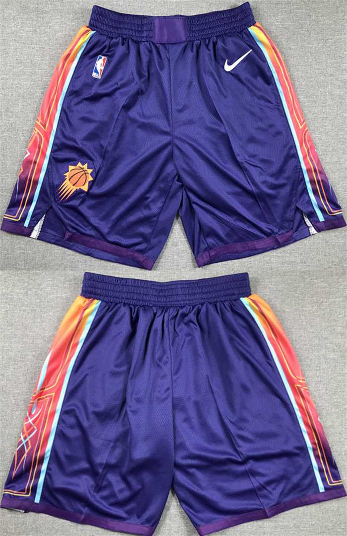Mens Phoenix Suns Purple City Edition Shorts (Run Small)